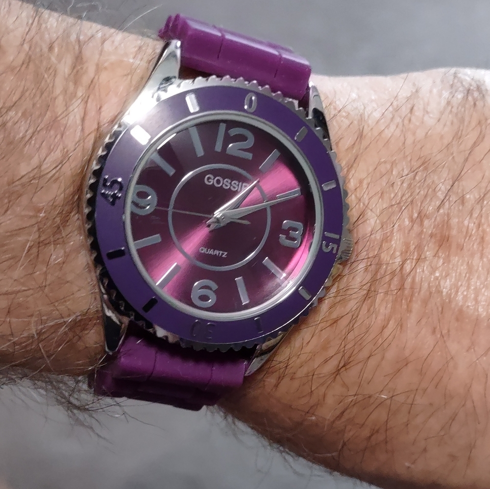 Gossip Ladies Purple Quartz Watch - GSP818C Silicone Band